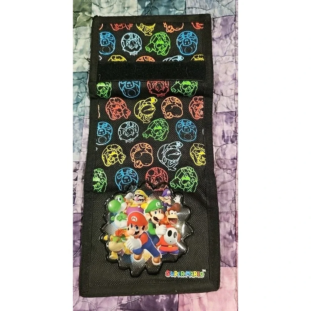 Nintendo Super Mario and Characters Tri-fold 2013 Wallet Multi Color